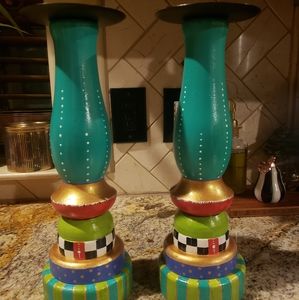 Pair of Whimsical Candle Holders